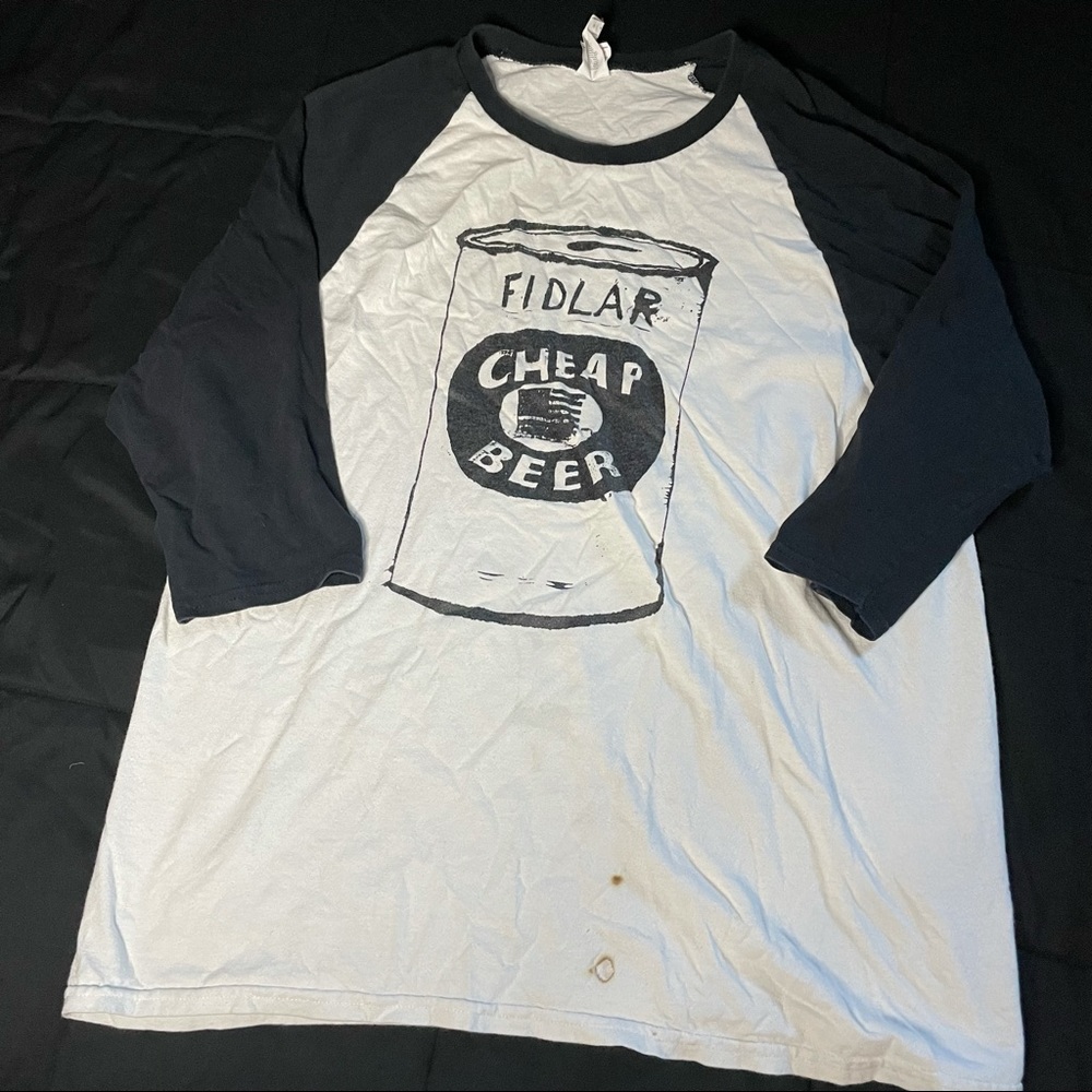 FIDLAR punk cheap beer baseball tee